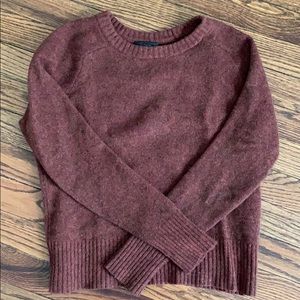 Jcrew maroon Heather crew neck sweater (small)